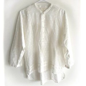 Band of Outsiders, cotton voile popover w/kimono sleeves, off white, size 2/S/M